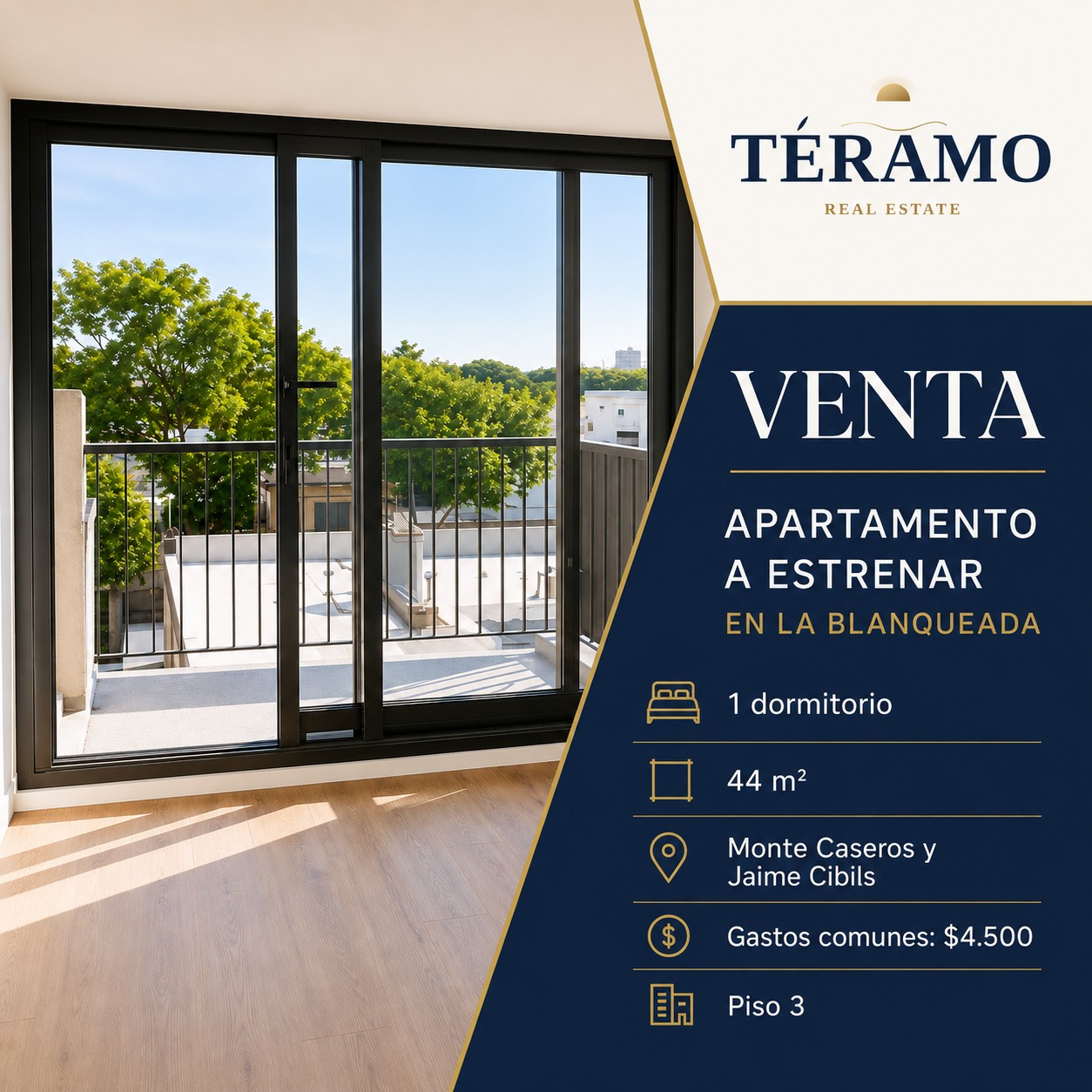 VENTA DE APARTAMENTO EN LA BLANQUEADA en La Blanqueada