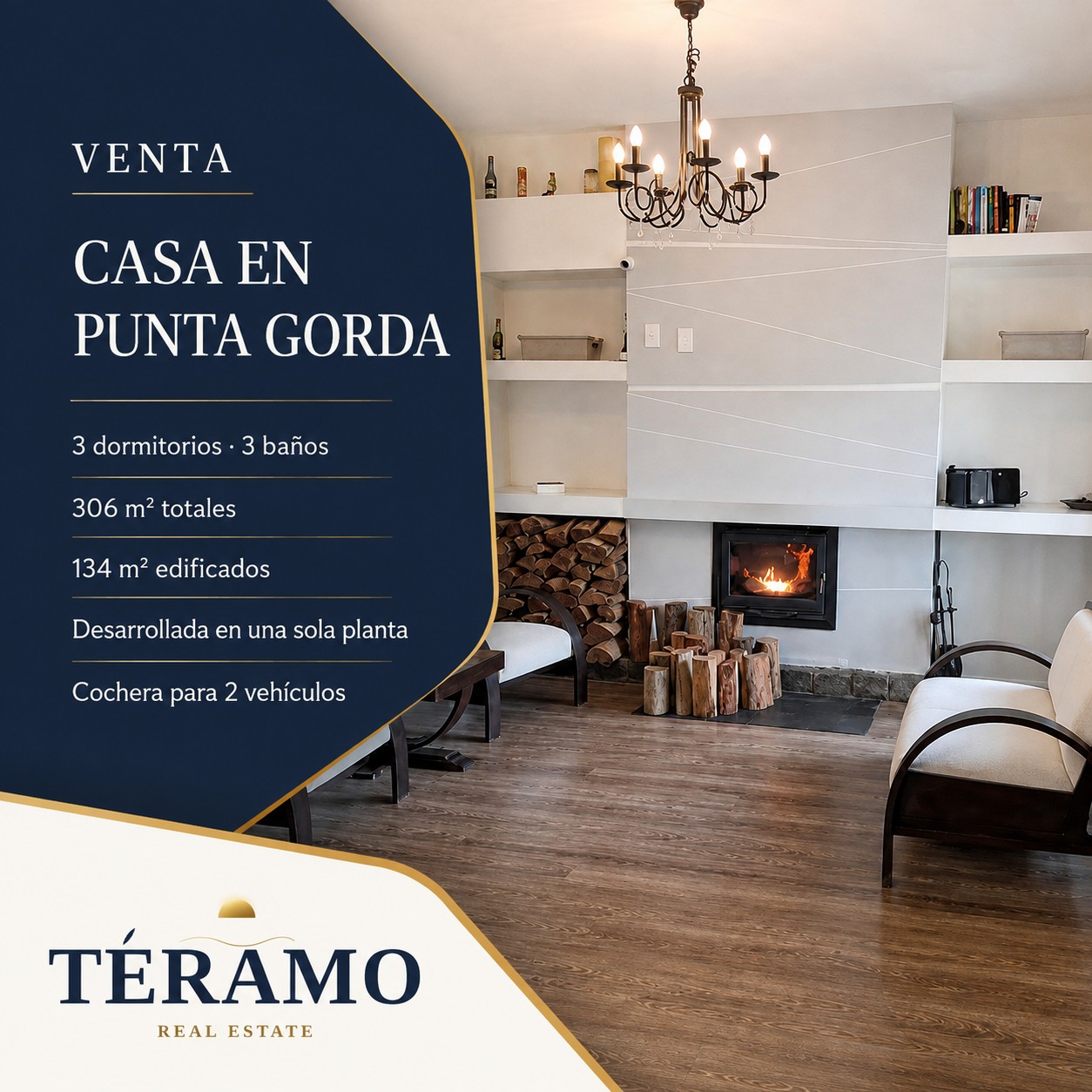 Casa 3 dorm. en Punta Gorda