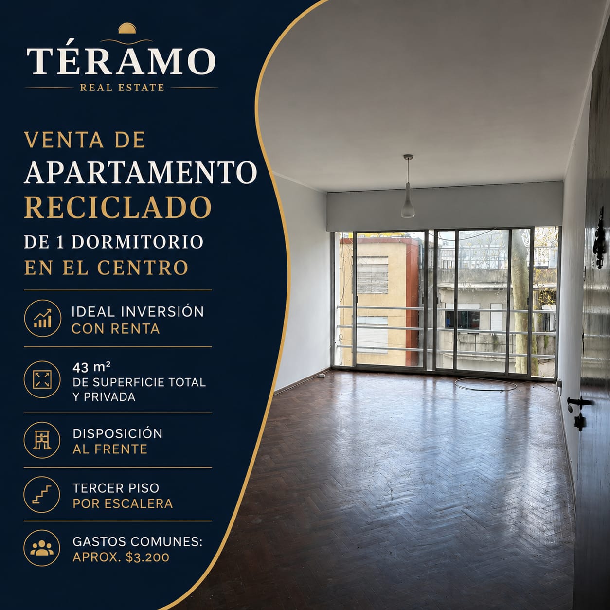 Apartamento 1 dorm. en Centro